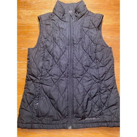 Eddie Bauer Womens Quilted Sleeveless Vest With Zipper Closure & Stand Collar - Picture 1 of 6